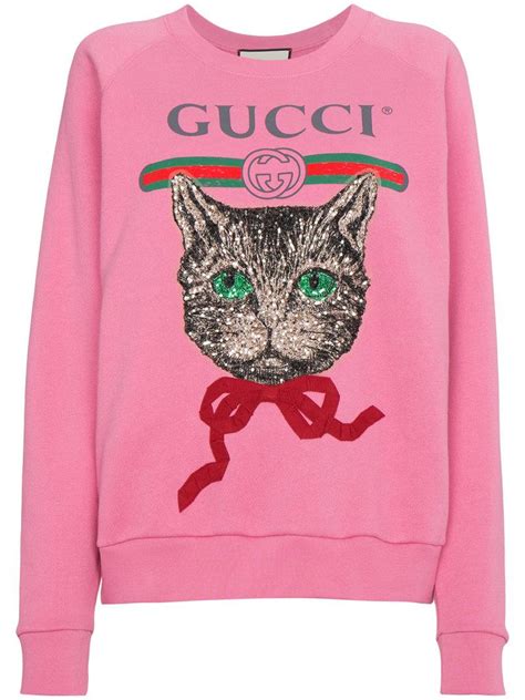 gucci cat sweater cheap|gucci pink cat sweatshirt.